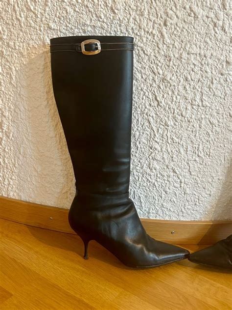 prada stiefel gr 38 ebay|Original PRADA Stiefel, schwarz, Gr. 38 .